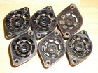 Six Philips Tube Sockets for tubes EBL21,UBL21,ECH21,UCH21,UF22 etc.