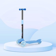 Besrey Kinder Roller 3-Rad Anlehnbar Verstellbar Blau BR-K402S NEU