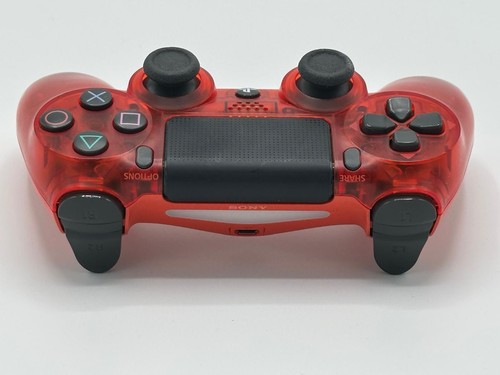 Sony PlayStation 4 Dualshock Controller Crystal Transparent Red V2 PS4 Rare - Picture 8 of 11