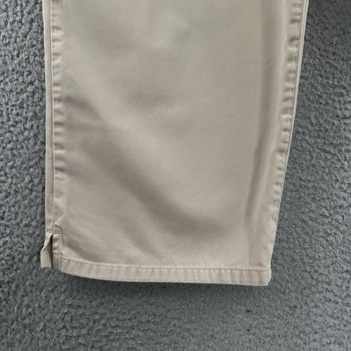 Lauren Ralph Lauren Womens Pants Beige Size 14 Cropped High Rise 100% Cotton - Picture 6 of 17