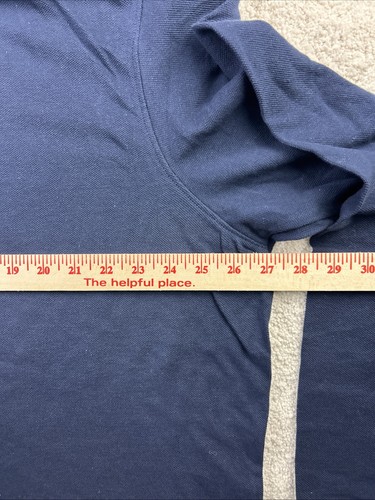 FADED GLORY Men's Classic Long Sleeve Pique Polo XXL/2XL Navy Blue - Picture 5 of 11