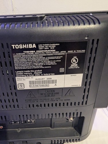 Compact Toshiba 15LV505-T 15.6" Combo Widescreen HDTV DVD Player TV No Remote - Picture 6 of 7