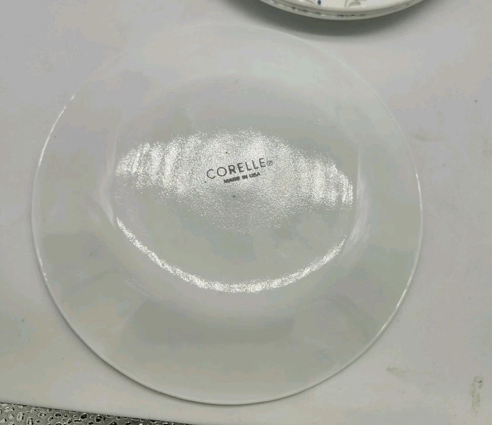 Juego de 4 PLATOS DE POSTRE GRIS JARDÍN PRADERA FIRMA CORELLE RETIRADOS 6 3/4" Foto 3 de 4