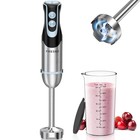 Immersion Handheld Blender 500W with 700ml Beaker, 12-Speed & Turbo Mode Hand...