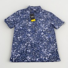 NWT Under Armour UA Men's Playoff 3.0 Printed Polo Shirt 1378677-414 Size Small