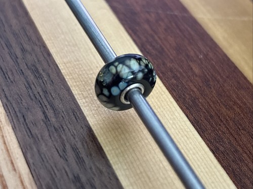Authentic Trollbeads Glass 62020 Black Flower Mosaic :0 - Imagen 2 de 3