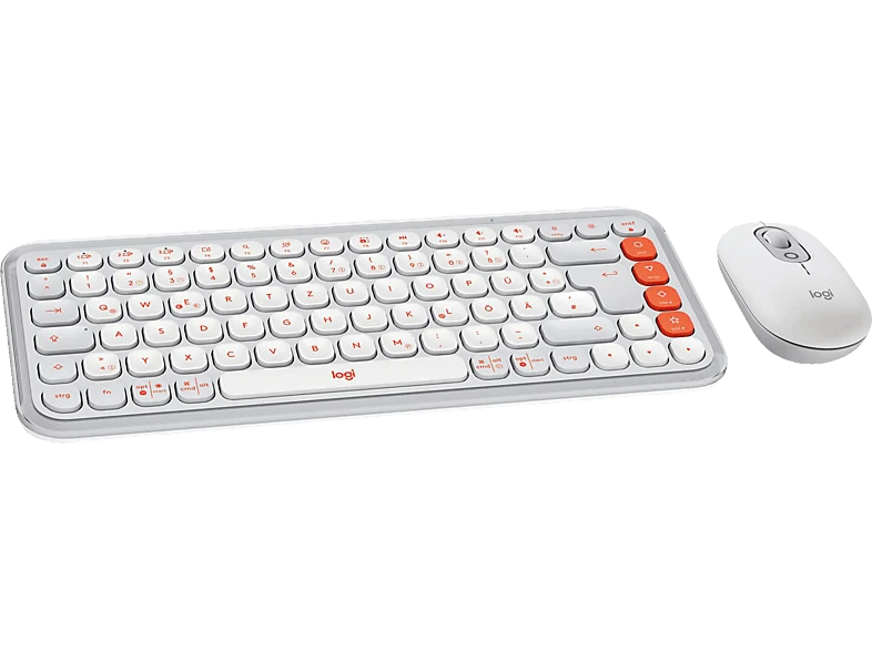 LOGITECH POP Icon Combo, Tastatur Maus Set, kabellos, White *B-WARE