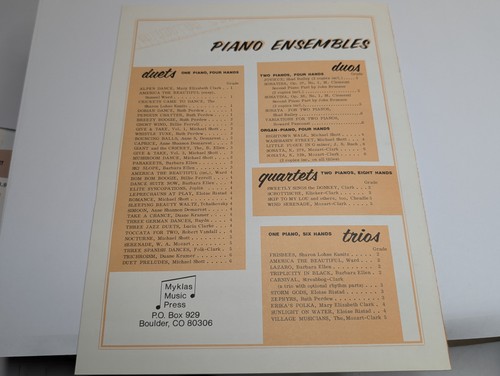 Elite Syncopations Rag Scott Joplin Piano Duet Sheet Music Four Hands F4 - Picture 4 of 4