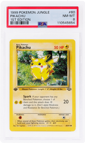 1999 Pokemon Jungle Pikachu 1st Edition #60 PSA 8 - Picture 1 of 2