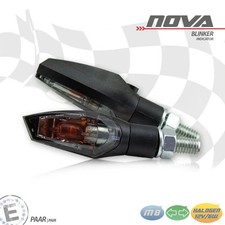 Blinker NOVA 12V/6W Halogen schwarz getönt Maße: L 47xB 20xT 21mm M8 E-geprüft