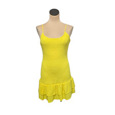 Lovers + Friends Dress Womens Small Ruffle Tiered Smocked Mini Summer Beach Part