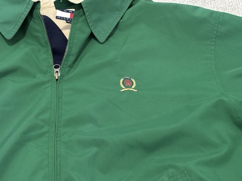 Vintage Tommy Hilfiger Harrington Jacket Mens XL Green Full Zip 90s - Picture 2 of 6