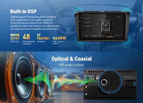 Radio estéreo para coche Eonon Android 13 8 núcleos 9" GPS CarPlay DSP para Mazda 3 2004-2009 - Imagen 10 de 20
