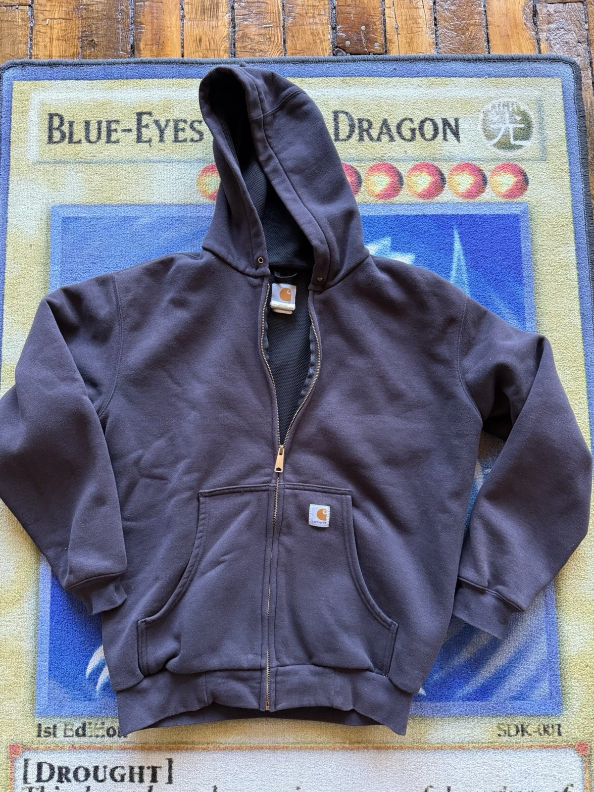 Vintage Carhartt J149 Thermal Lined Full Zip Hoodie Men’s M Hoodie Sweatshirt