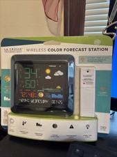 La Crosse Technology S84107 Color Weather Forecast Station w Moon Phase Black