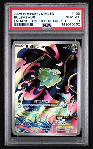 GEM MT PSA 10 Bulbasaur #133 Stamped | Mega Evolution Enhanced | Pokémon 2025