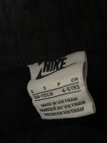 Kids Nike Black Athletic Jogger Sweatpants - Size Small 104-110 CM 4/5 Years - Picture 4 of 4