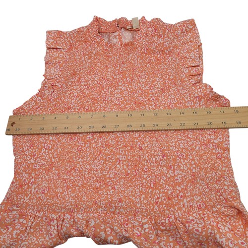 Camicia donna Goodthreads Georgette smocked-front con volant senza maniche floreale taglia M - Foto 11 di 12