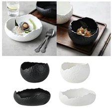 Serving Bowl Porcelain Irregular Ceramic Soup Bowl for Fruit Salad Events