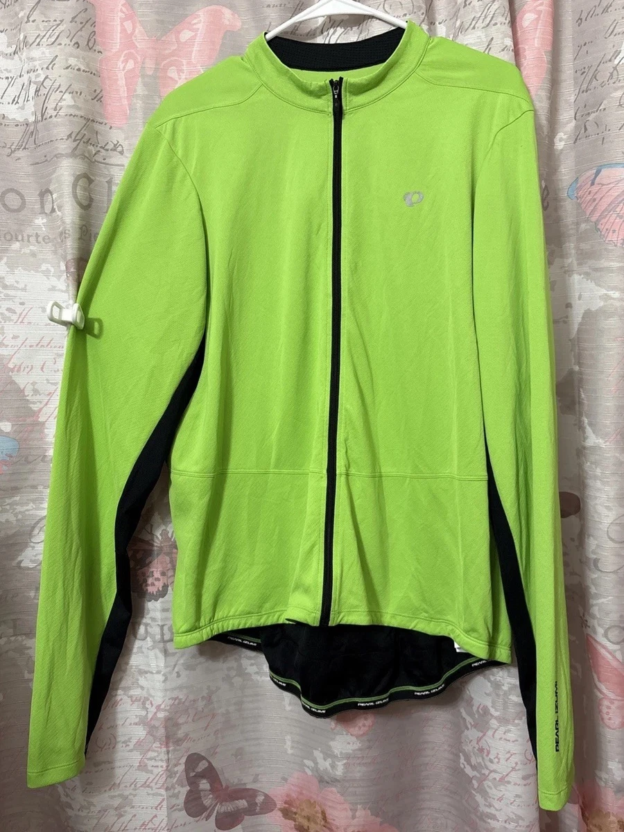 Maillot Cyclisme Homme Pearl Izumi – Vert Citron, Taille L, Fermeture Éclair, Occasion