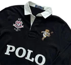 NWT / Ralph Lauren Polo Men's KICKER BEAR - NEW ZEALAND Black RUGBY SHIRT - XL