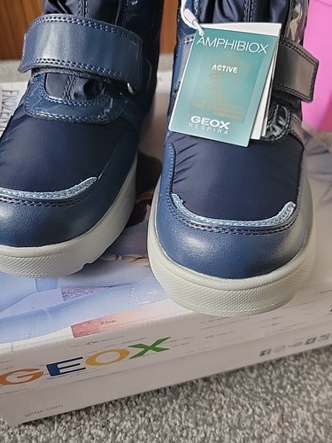 Geox J Sveggen G.B ABX Girls Snow Boots Navy UK 5 EU 38 Frozen II ELSA RRP £75 - Picture 9 of 14