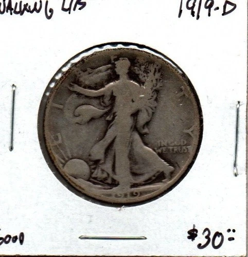 Photo of a 1919-D Walking Liberty Half Dollar from an eBay listing that sold on Jul 15, 2026