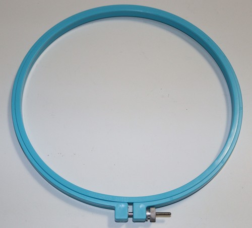 Vintage Embroidery Hoop 8" Blue Plastic with Screw Tension - Picture 1 of 8
