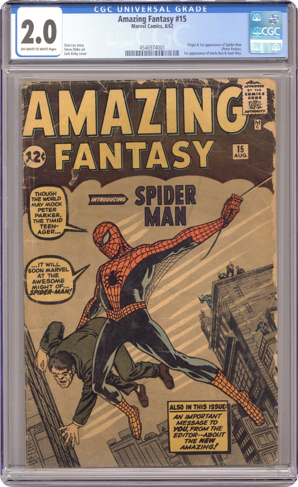 【激レア】Amazing Fantasy #15 Facsimile CGC s-l400.jpg