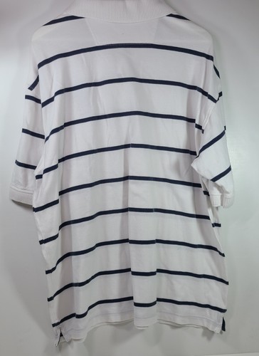UCONN Connecticut Hockey NCAA Huskies Vintage Striped Polo Shirt Size Large - Picture 3 of 5