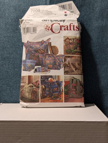 Vintage 1996 Simplicity Crafts 7098 Quilted Bags Tote Backpack Pattern - UNCUT - Picture 20 of 24