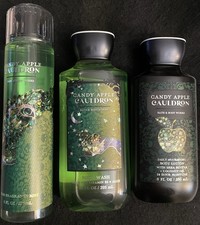 NEW Lot Of 3 - Bath  Body Works CANDY APPLE CAULDRON Mist, Lotion, Shower Gel