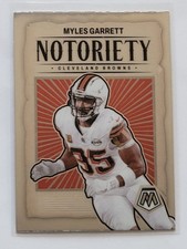 2024 Panini Mosaic Notoriety Insert Card #16 Cleveland Browns Myles Garrett 🏈