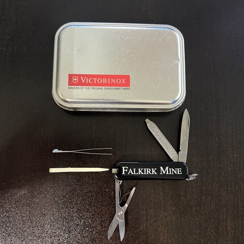 Victorinox Schweizer Armee Schlüsselanhänger Messer - Black Falkirk Mine mit Silberdose