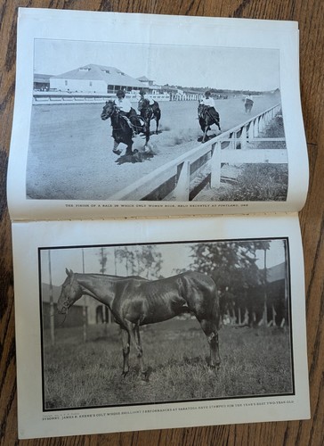Illustrated Sporting News 1904 Horseracing Thoroughbreds Tennis Yale Harvard - Picture 2 of 5