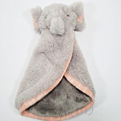 Animal Adventure Elephant Gray Lovey Security Blanket Baby Plush