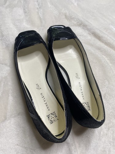 Anne Klein Talla 8 Iflex Janine Peep Toe Planos Sin Cordones - Imagen 5 de 9