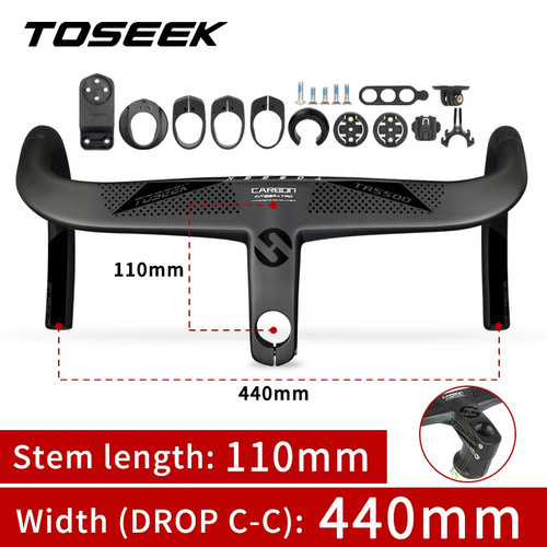 Carbon Handlebar Road Drop Bar T800 Integrated Di2 Bicycle Accessories Drop Bar - Picture 47 of 48