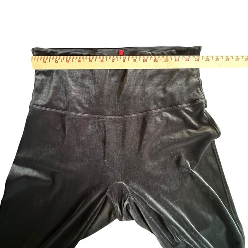 SPANX Leggings 1X/1TG Black Velvet High Waisted Black Comfort Stretch Athleisure - Picture 6 of 11
