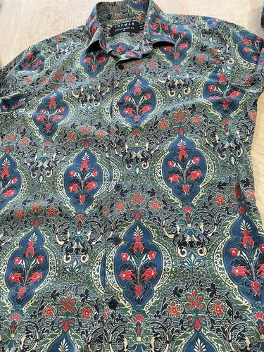 Topman Slim Fit Size M Multicolor Floral Long Sleeve Button Up Shirt - Picture 7 of 8