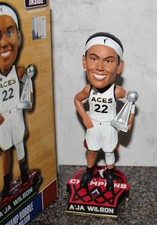 Foco A’ja Wilson Las Vegas Aces 2022 WNBA Champ Trophy Bobblehead jersey MVP AJA