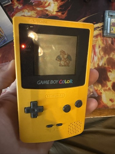 Nintendo Gameboy Color Yellow Dandelion Handheld CGB-001 CIB w Pokemon Gold+ - Bild 10 von 19