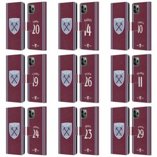 WEST HAM UNITED FC 2024/25 PLAYERS HOME KIT LEATHER BOOK CASE FOR APPLE iPHONE