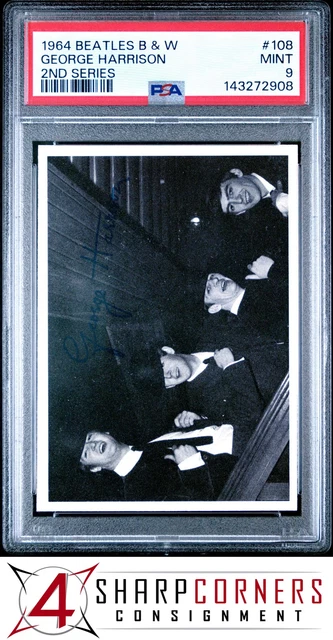 1964 BEATLES S/W 2ND SERIES #108 GEORGE HARRISON POP 4 PSA 9