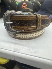 Brand New Leather Western Design Belt by Roper Size 36 Braiding And Conchos