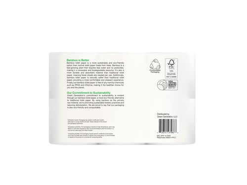 Bamboo Toilet Paper, Septic Safe, Long Lasting, Soft, FSC Certified, Sustaina... - Picture 2 of 6