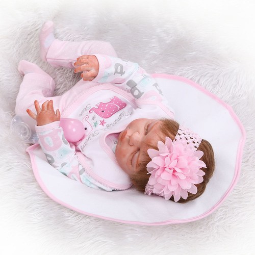 Waterproof Reborn Baby Dolls Full Body Vinyl Silicone Lifelike Newborn Girl Gift - Picture 7 of 7