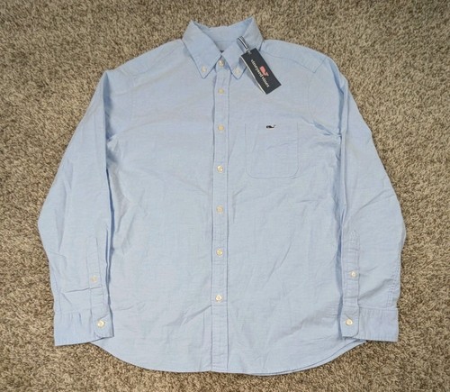 NEU Vineyard Vines solides Stretch Oxford Button Down Hemd Herren Medium klassische Passform