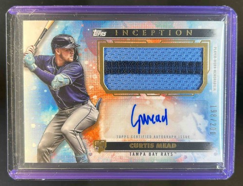 2024 Topps Inception Curtis Mead Patch Auto Cards Rookie RC #198/200 Rays