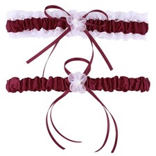 2 Pieces Garters for Bride, Elastic Lace Bridal Garter Bride Wedding Supplies...